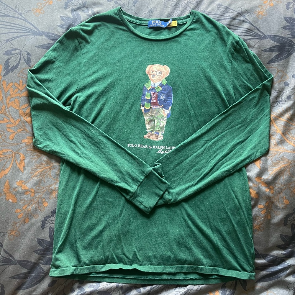 Ralph Lauren Polo Bear Long Sleeve | Large | Green